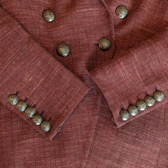 Veronica Beard Miller Burgundy Dickey Jacket Blazer Size 0 Tweed - Picture 8 of 11